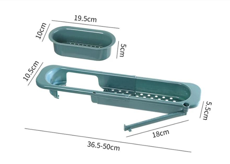Medidas del organizador de fregadero: extensible de 36.5 a 50 cm