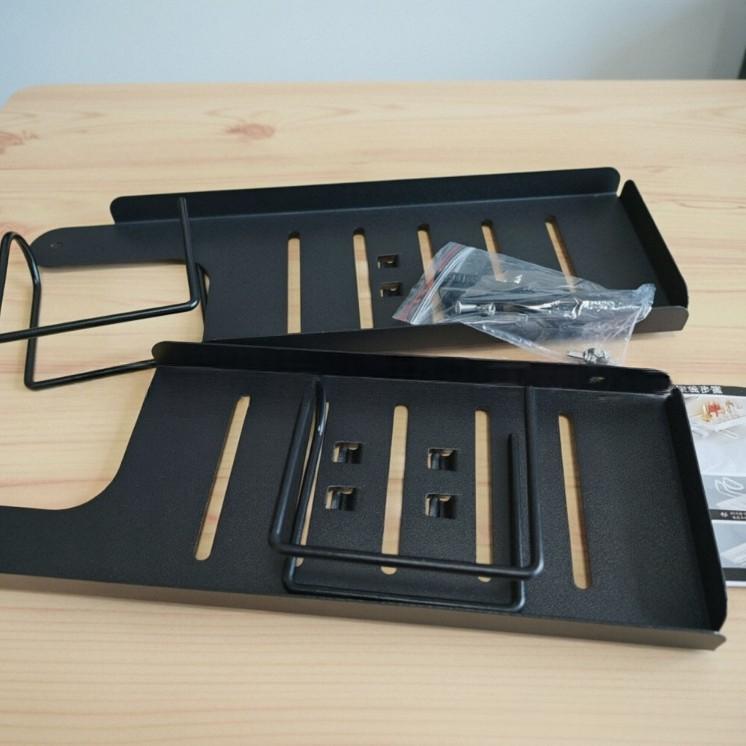 Piezas del organizador giratorio y tornillos para armarlo